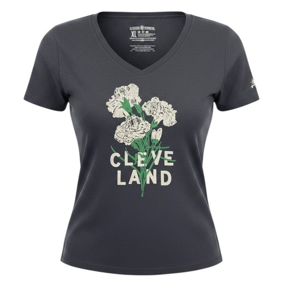 Cleveland Clothing Co Floral Cleveland‎ Graphic Tee Womens XL